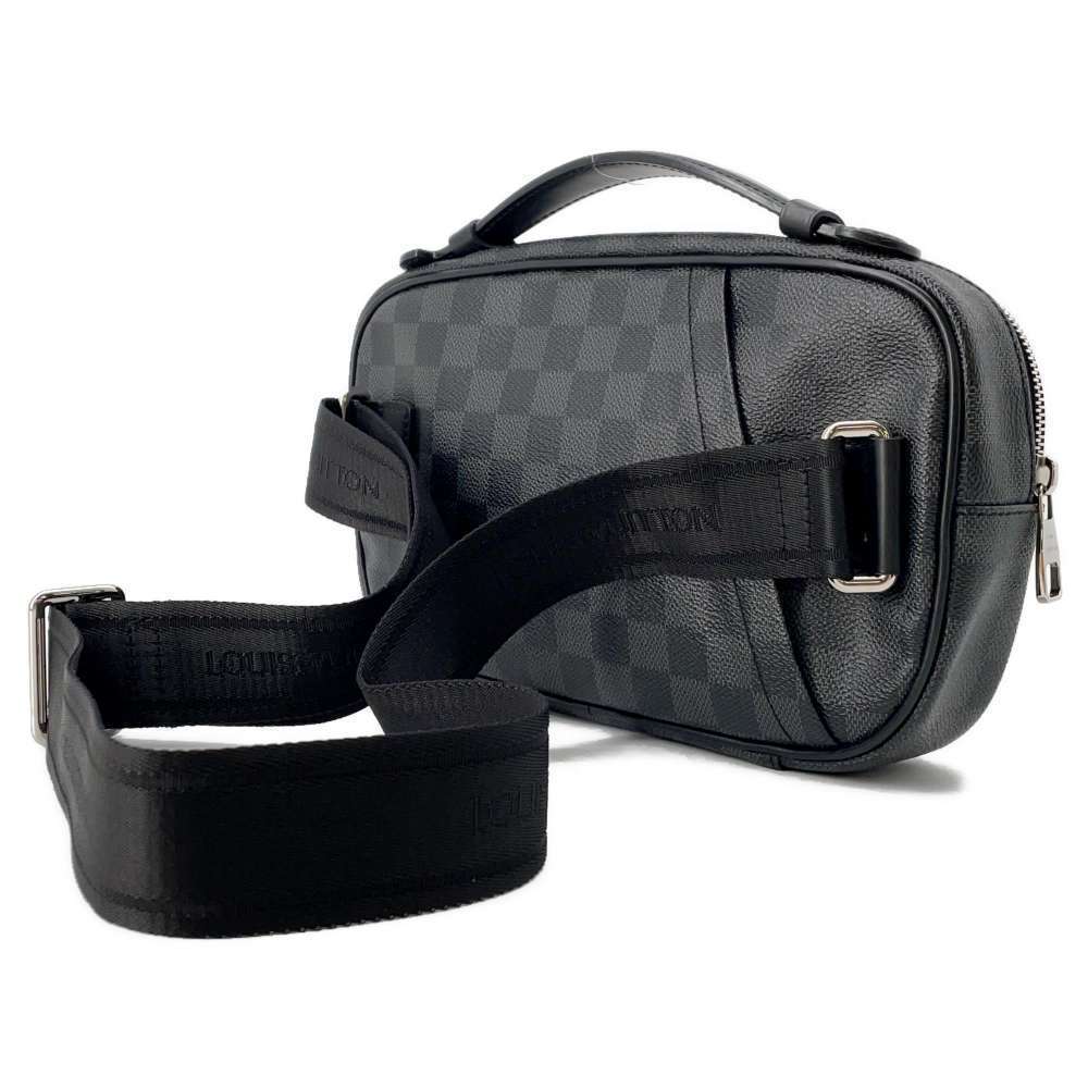 Louis Vuitton Waist Bag Belt Graphite Ambler Crossbody Body Damier Black Bum